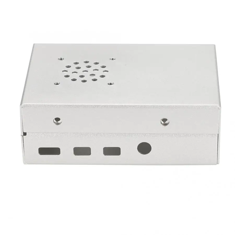 Алюминиевый сплав чехол для Raspberry Pi 4B теплоотвод защитный алюминиевый сплав металлический чехол Корпус - Цвет: Серебристый