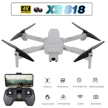 

Visuo XS818 GPS RC Quadcopter 4K Dual Camera Drone 5G Wifi Optical Flow GPS Positioning Altitude Hold Follow Me Mini RC Drone