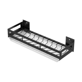 

1Pc Multi Functional Kitchen Storage Rack Wall Hanging Rack Storage Tools Kitchen Items Organizer Black