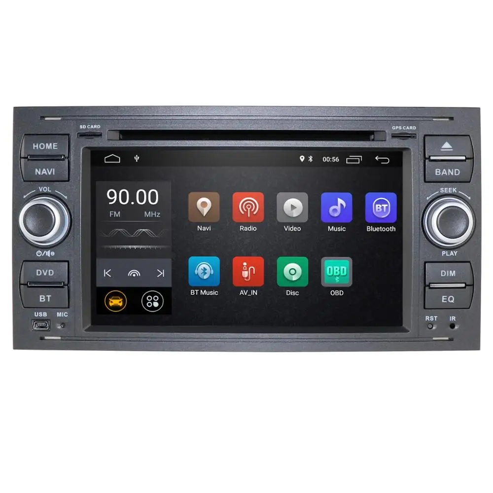 Clearance 4G Android 9.0 7" DAB+ DVD Radio Player GPS sat nav Navigatio for FORD TRANSIT FOCUS C-MAX S-MAX FIESTA GALAXY FUSION WiFi 2 din 1