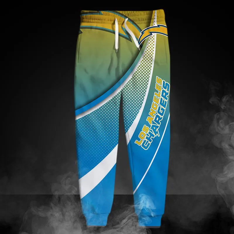 grey sweatpants Los Angeles Yellow and blue stitching chargers red eye skull hip hop sweatpants gym joggers Sweatpants