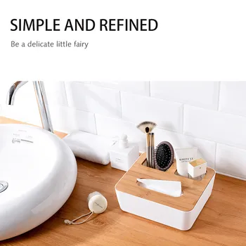 

Home Kitchen Wooden Plastic Tissue Box Solid Wood Napkin Holder Case Simple Stylish Bamboo cover Hotel storage box 2020 new#30