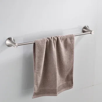 

Towel Bars Single Rail Brass Towel Holder Bath Shelf Towel Hanger Wall Mounted Bathroom Accessories Towel Rack DG8410SN
