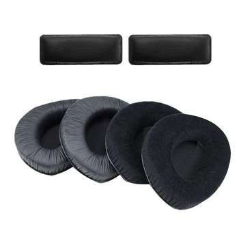 

1Set Soft Leather/Flannel Earpads Ear Cushion Cover with Buckles Headband for Sennheiser RS160 RS170 Headset