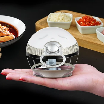 

Miltifunction Garlic Peeler Manual Garlic Crusher Mini Garlic Stirrer Seasoning Meat Grinder 160ml Garlic Presser Kitchen Tool