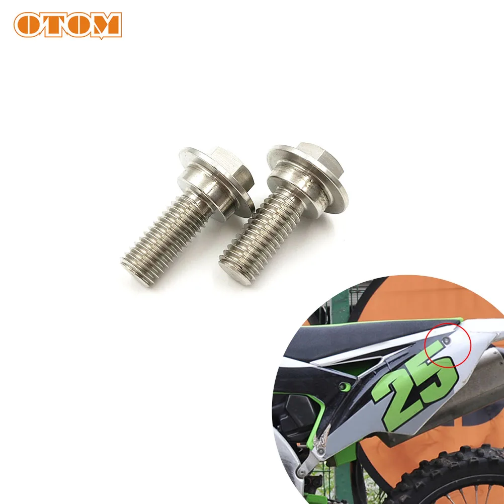 OTOM Motorcycle Stainless Steel Seat Cushion Bolts Flange Hex Head Screw Standard Nut Cover For KAWASAKI KX250F KX450F 2017-2019 |