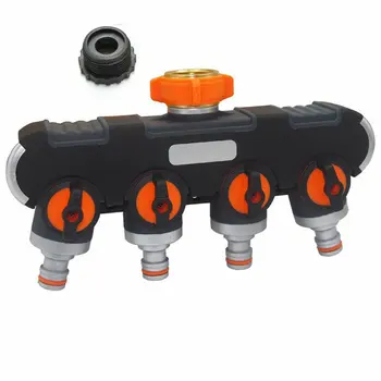 

Four-Faucet Water Distributor for Garden Watering Courtyard shunt Zinc alloy ABS TPR Aluminum alloy Home gardening