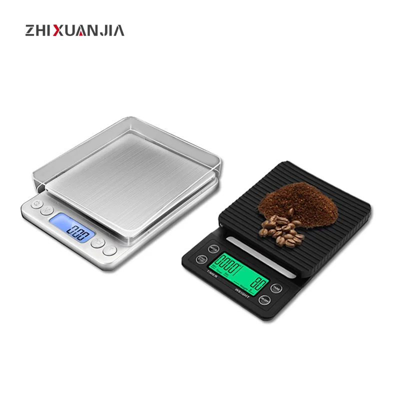 

Digital weigh scales Mini Electronic Balance Coffee Scale with Timer count Household Scale libra 1kg 2kg 3kg 5kg 0.1g