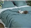100% Washed Linen Sheet Set Natural France Flax Bed Sheet Breatherable Ultra Soft Farmhouse Bedding (1 Flat Shee 2 Pillowcases) 3