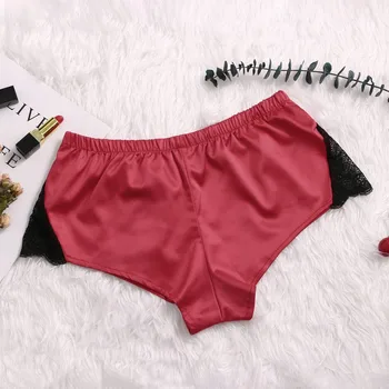 

Intimates Sexy Lingerie For Women Silk Satin Flowers Floral Lace Hot Porno Underwear Sleepwear Shorts Pants Pyjamas Briefs