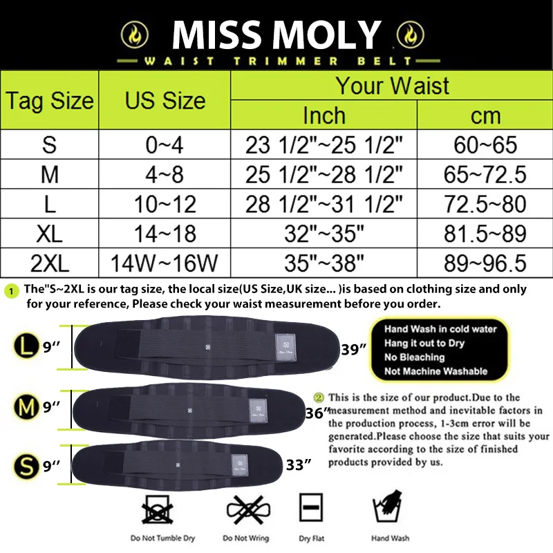 target shapewear Miss Moly Sweat Belt Modeling Strap Waist Cincher For Women Men Waist Trainer Belly Slimming Belt Sheath Shaperwear Tummy Corset girdles