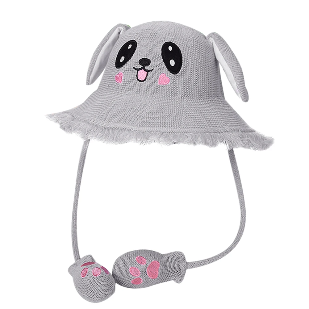 Солнцезащитная соломенная шляпа управляемая подушка безопасности милая дышащая для детей пляжная QL распродажа - Цвет: Gray