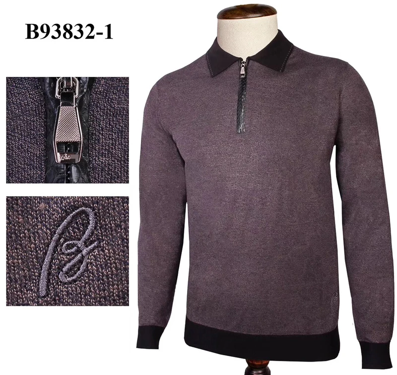 Мужской свитер Billionaire из змеиной кожи, зима, новинка, деловое качество, на молнии, модная повседневная английская M-4XL