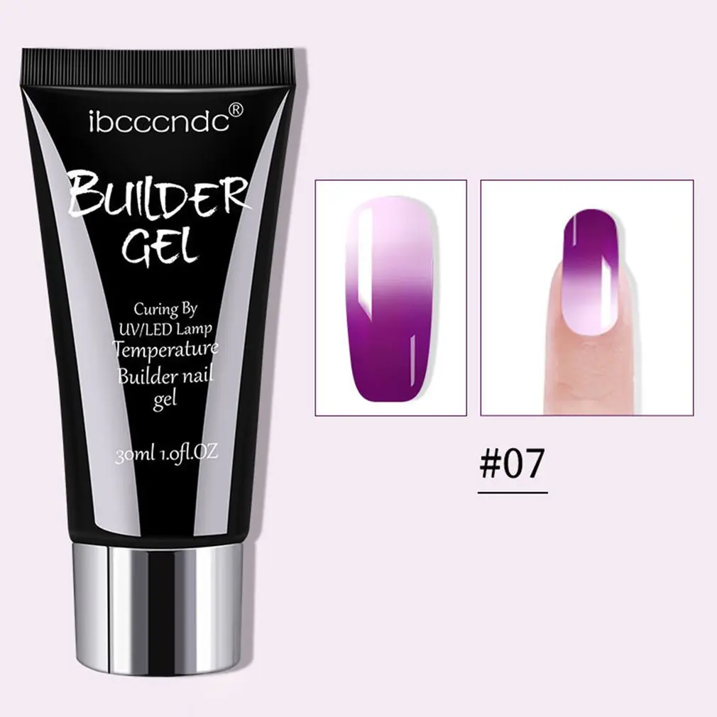 30 мл клей для наращивания с изменением температуры быстростроительный клей для наращивания акриловый гель для ногтей быстростроительный гель