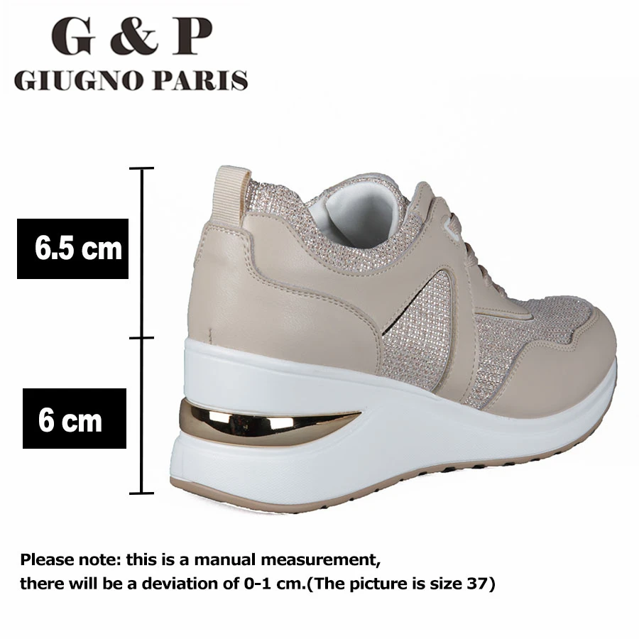 Leather Shoes women platform sneakers wedge chunky walking shoes comfortable and light weight leather upper and insole