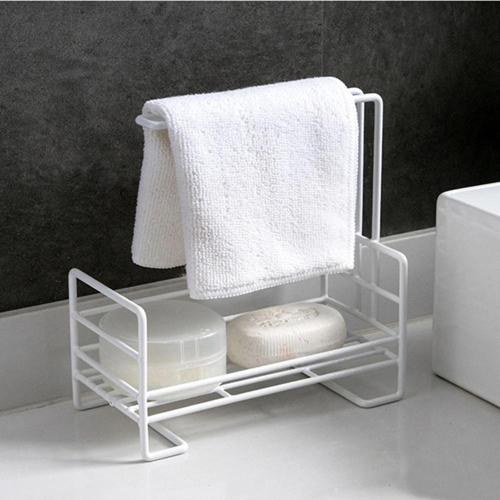 Sink Shelf Soap Sponge Drain Rack Bathroom Holder Kitchen Storage Suction Cup Kitchen Organizer Sink kitchen Accessories Wash