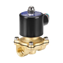 Uxcell 2 способа 1/" PT AC 220 В латунь нормально закрытый Электрический электромагнитный клапан