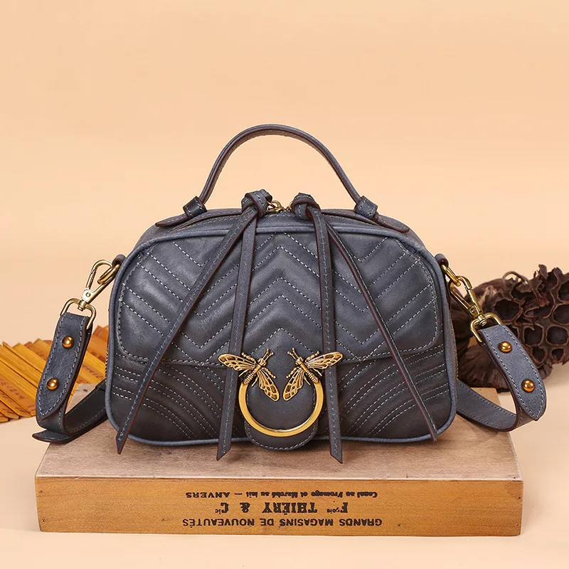 

New Women's Handbag Retro Single Shoulder Ladies Handbag Square Bag