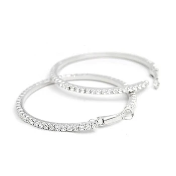 

2019 Fashion Silver Gold Hoop Earrings Cubic Zirconia Drop Earrings Hoop Earrings For Women Accessories Jewelry Party Girl Gift