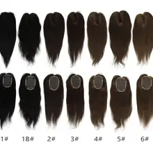 Vlasy 180% Плотность Remy человеческие волосы Топпер парики 10*13 см Зажим для парика волос для женщин 14 дюймов 60 г