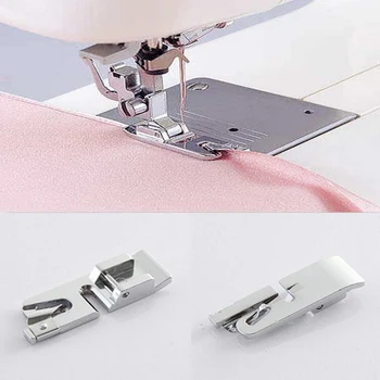 

1PCS Sewing Tools Top Quality Rolled Hem Foot For Brother Janome Singer Toyota Silver Bernet Sewing Machine On Sale