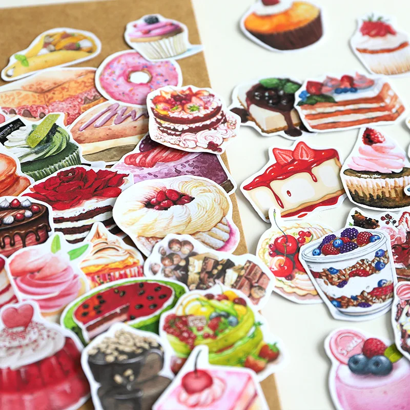 100 шт Мультяшные наклейки с животными для еды памятки в упаковке Kawaii планировщик