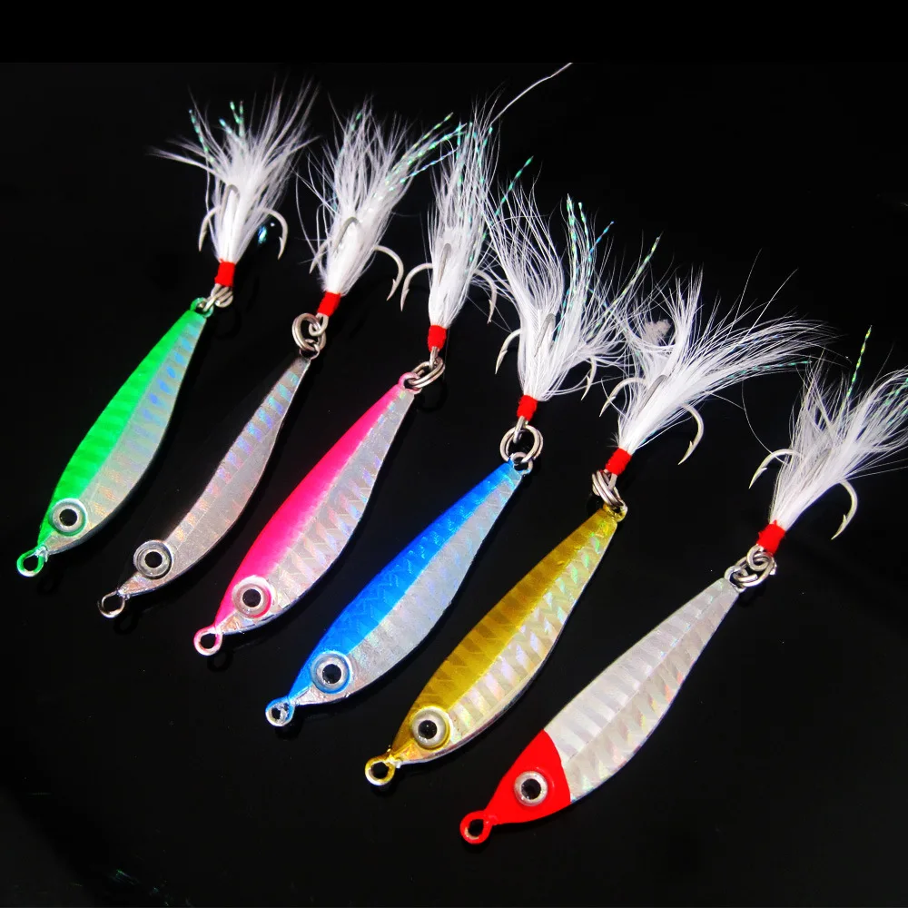 

Explosion Shore Small Iron Plate 5/8/12/18G Lead Fish Blood Slot Hook Iron Plate Lure Metal Road Sea Bait