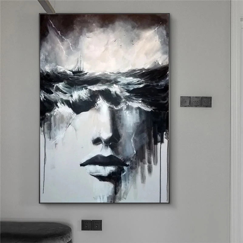 Canvas Romanticyoung Strong Young Man Canvas Oil Painting For Home Wall