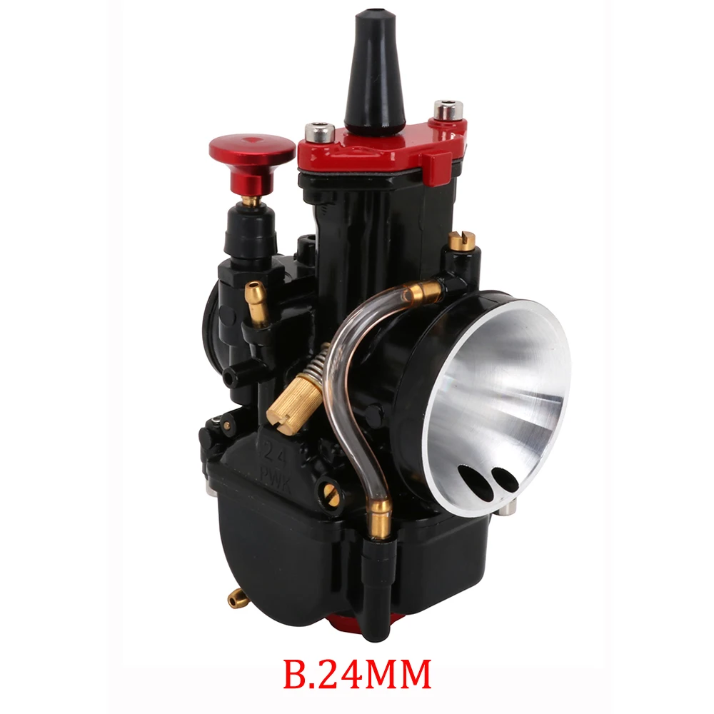 B.24MM Мотоцикл Универсальный для PWK 21 24 26 28 30 32 34 мм карбюратор Карбюратор с силовой струей для Keihin Mikuni YAMAHA HONDA скутер - Цвет: B.24MM