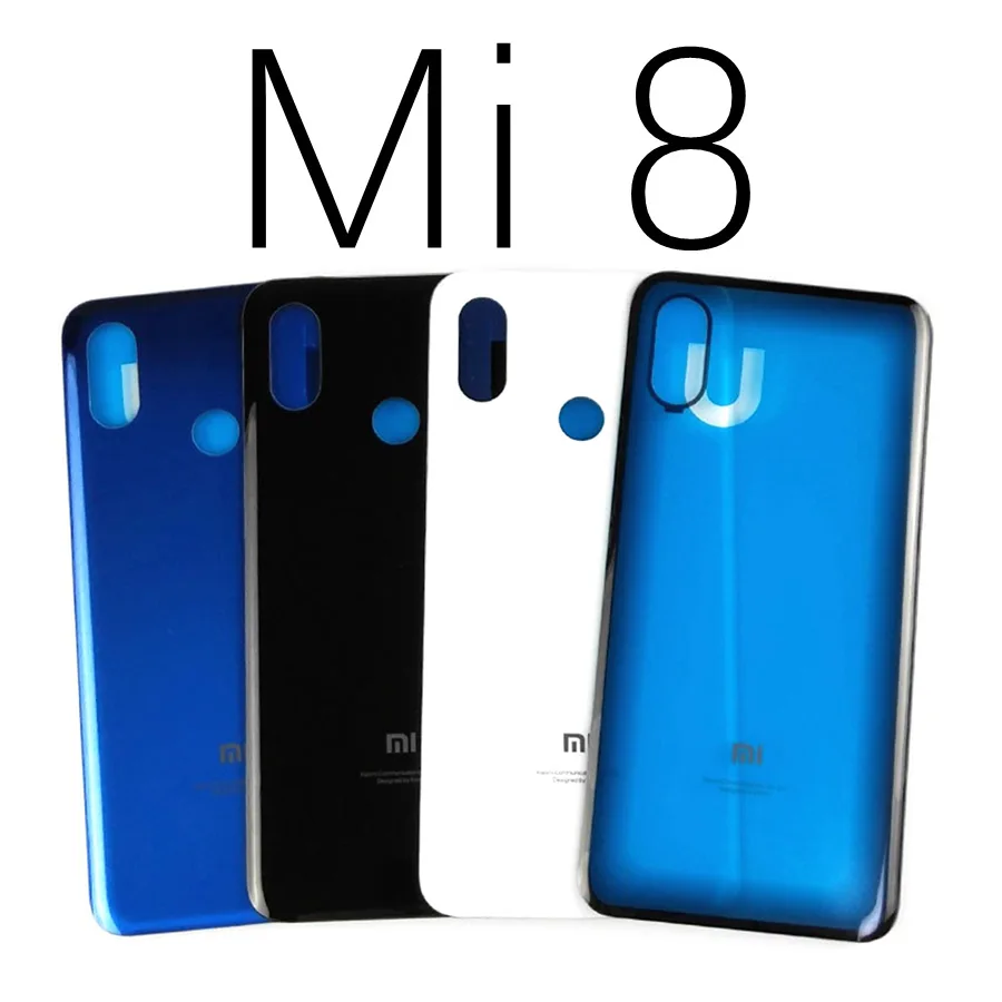 Для Xiaomi Mi 8 крышка батареи Задняя стеклянная задняя дверь корпус ...
