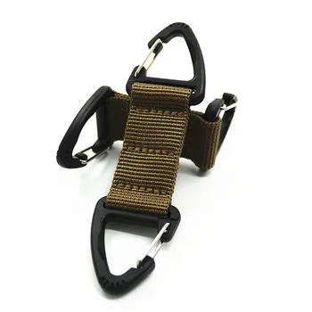 

Outdoor Webbing Belt Clip Climbing Carabiner Buckle Tactical Backpack Bag Webbing Belt Clip Clasp Hanging Chain Key Hook