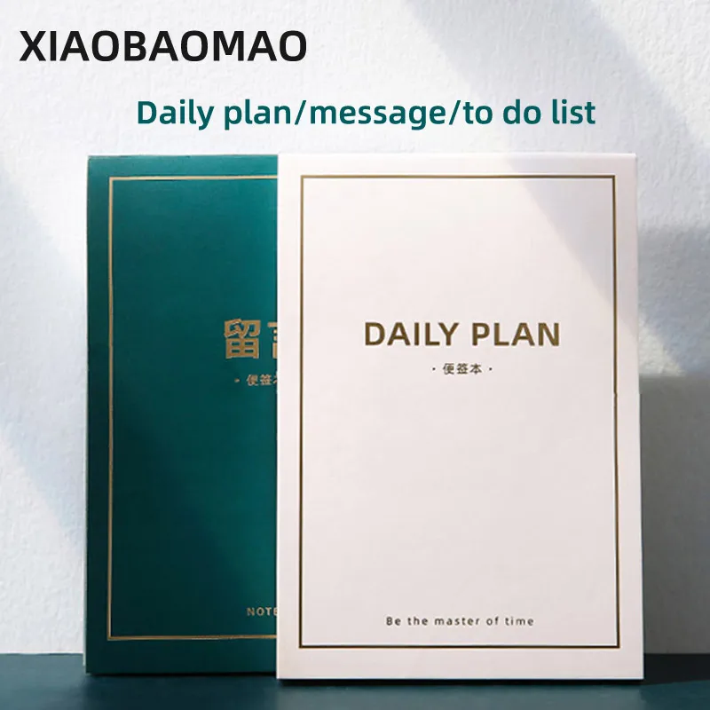 

100 Sheets Korea Simple Paper Notebook School Supplies Self-adhesive To Do List Dairy Weekly Monthly Planner