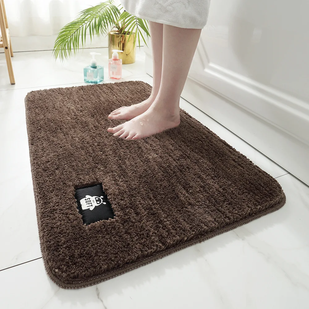 Modern home fluffy superfine fiber Solid color mat door mat entry door