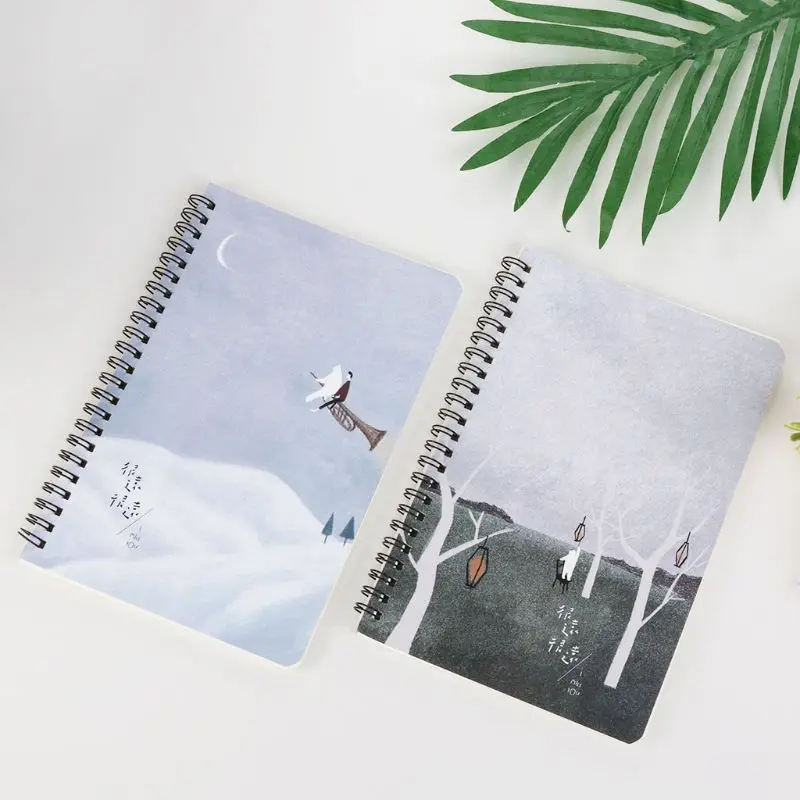 

4pcs/set A5 Thickened Notebook Agenda Note Book Spiral Journal Daily Planner School Office Supplies