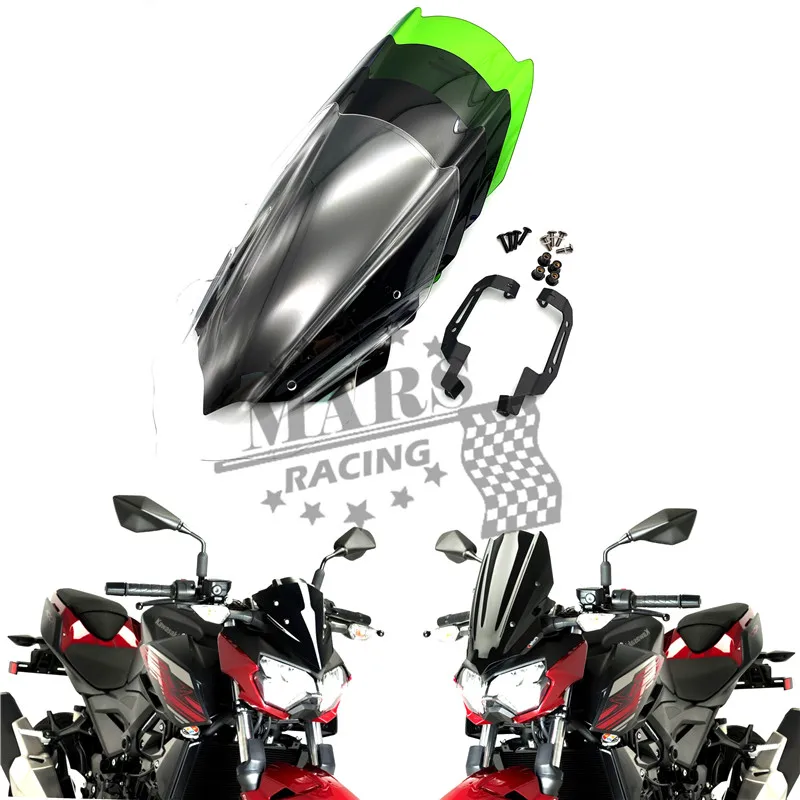 Для KAWASAKI Z250 Z400 Z 250 400 2019 2020 2021Double Bubble спортивный ветровой экран для мотоцикла