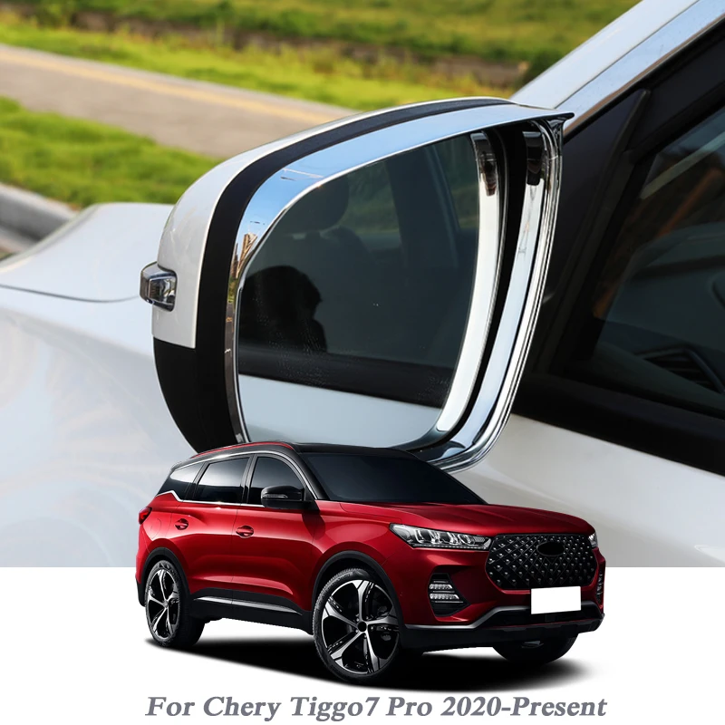 

2 шт., автомобильный Стайлинг, блестки для Chery Tiggo 7 Pro 2020-настоящее зеркало заднего вида для автомобиля, рамка для бровей с блестками, автомобильные аксессуары