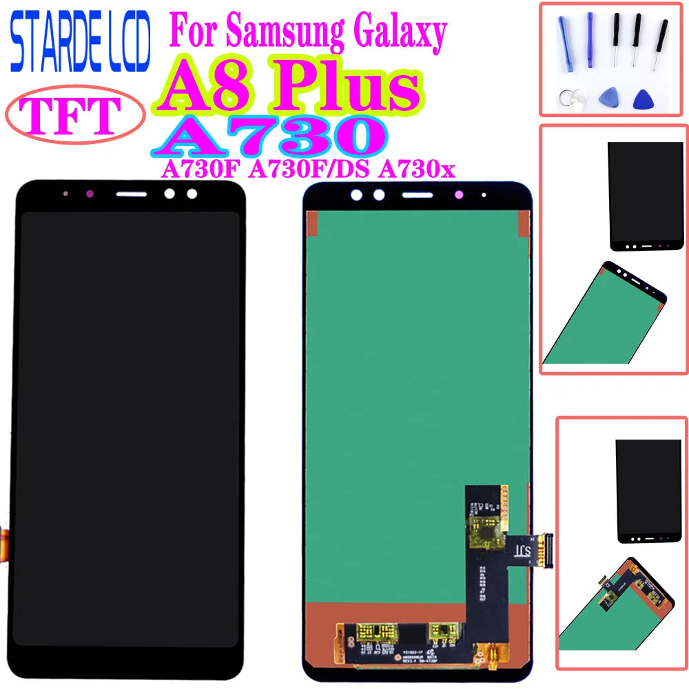 ЖК дисплей 6 дюймов для Samsung Galaxy A8 Plus 2018 A730 дигитайзер сенсорного экрана в сборе A730F