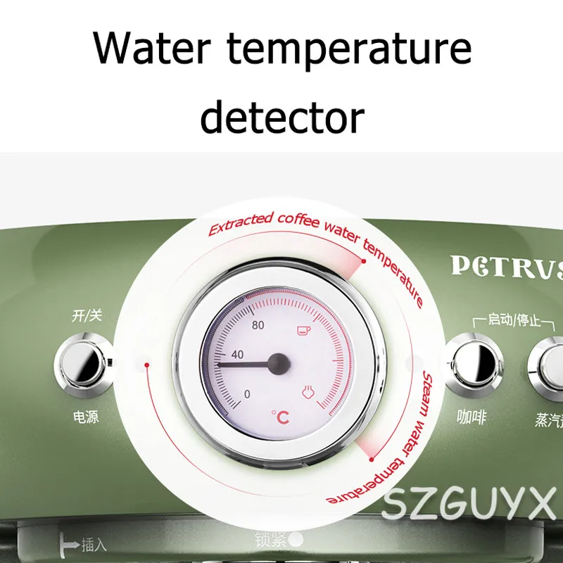 US $128.60 Fully SemiAutomatic Coffee Machine Retro Style Espresso Pump Type Household And Commercial Steam Type Milk Foam Strong Steam