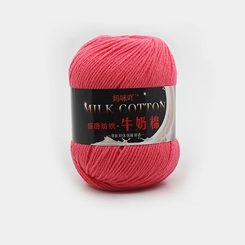 Baby Knitting Crochet Wool Super Soft Sweet Milk Cotton Yarn Thick Yarn Autumn Winter Knitting Scarf DIY Accessory 50g/1Roll - Цвет: 16