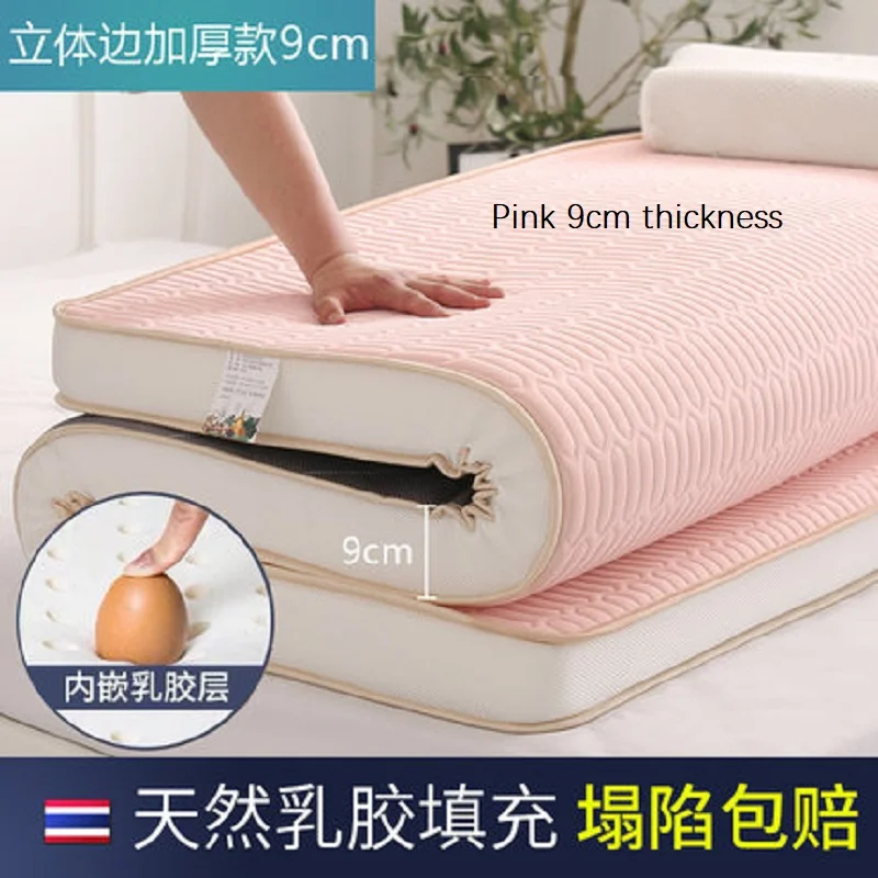 

6cm/9cm Natural latex and Memory sponge filling Mattress Foldable Cotton Fabric Tatami King Queen Twin Full Size