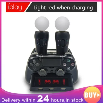 

4 In 1 Controller Charging Dock Station Stand Voor Playstation PS4 Psvr Vr Move Quad Charger Voor Playstation Move Controller