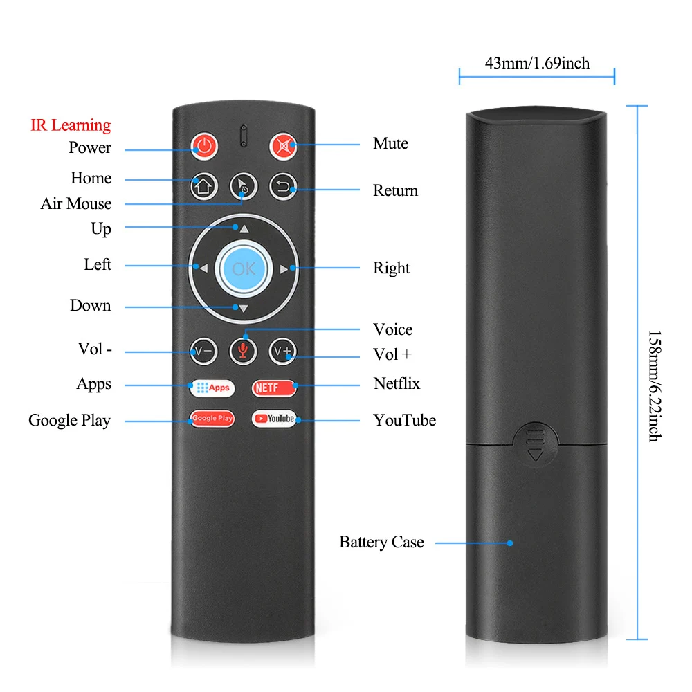 T1 голосовой пульт дистанционного управления 2 4G Air Mouse G10 гироскоп для Google Player Youtube