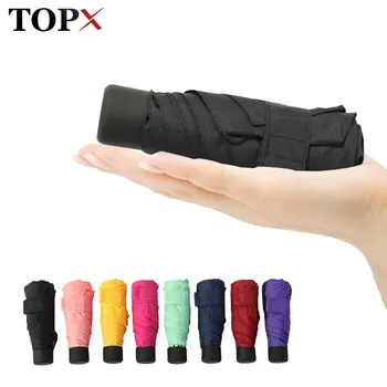 

Fashion Small Umbrella Rain Women 5Folding Kids Umbrella Men Ultralight Mini Anti-UV Girls Umbrellas Waterproof Portable Travel