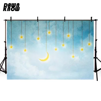 

DAWNKNOW Cartoon Star Moon Photography Background Baby Kids Photocall Photo Shoot Photo Backdrop Children Photo Studio GY045