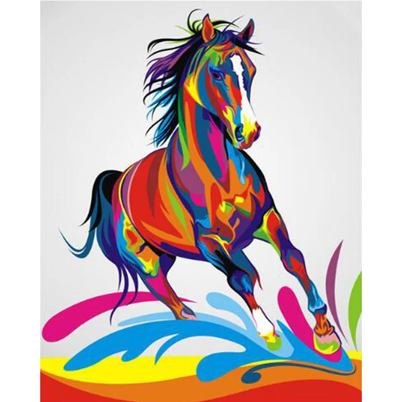 

New 2020 Diamond Painting Horse Kits Handmade Needlework DIY Diamond Embroidery Animal Mosaic Rhinestone Picture
