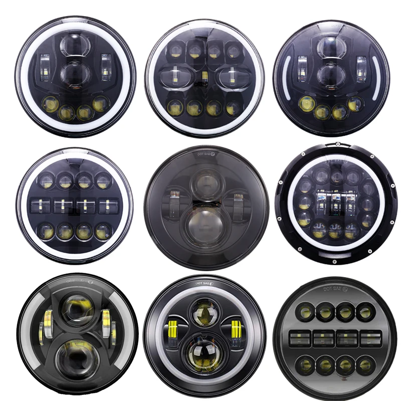 2x для 4X4 Lada Niva 60 Вт 7 дюймов светодиодные фары с DRL Jeep Wrangler грузовики внедорожные 4x4