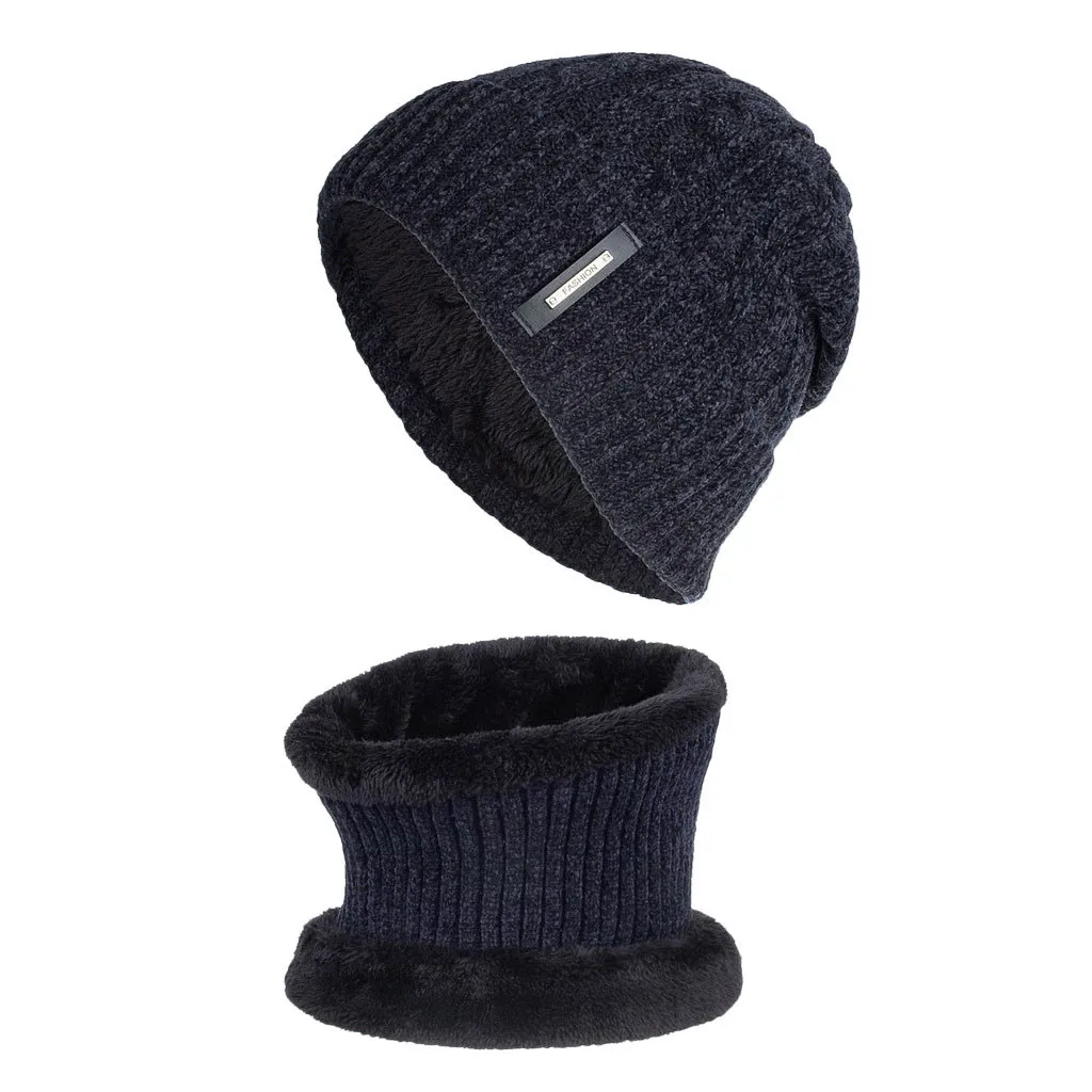 Зимняя шапка, шарф, набор для мужчин, унисекс, 6 цветов, вязаная шапка, шарф, набор, теплая шерстяная шапка, шарфы, зимние уличные аксессуары, 36 стилей