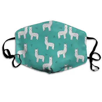 

NiYoung Unisex Fashion Anti Dust Pollution Outdoor Mouth Mask with Adjustable Ear Loops, Protection Warm Windproof Cute Llamas