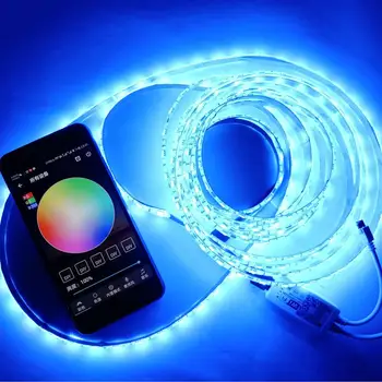 

5m Smart WiFi 5050 RGB IP65 Waterproof 300 LED Music lamp Light Strip Voice Control Smart home Decoration #909