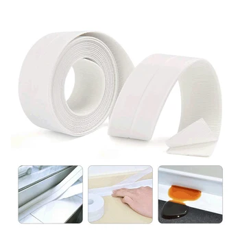 

Bailida Bathroom Shower Sink Bath Sealing Strip Tape White PVC Self adhesive Waterproof Wall Sticker for Bathroom Kitchen